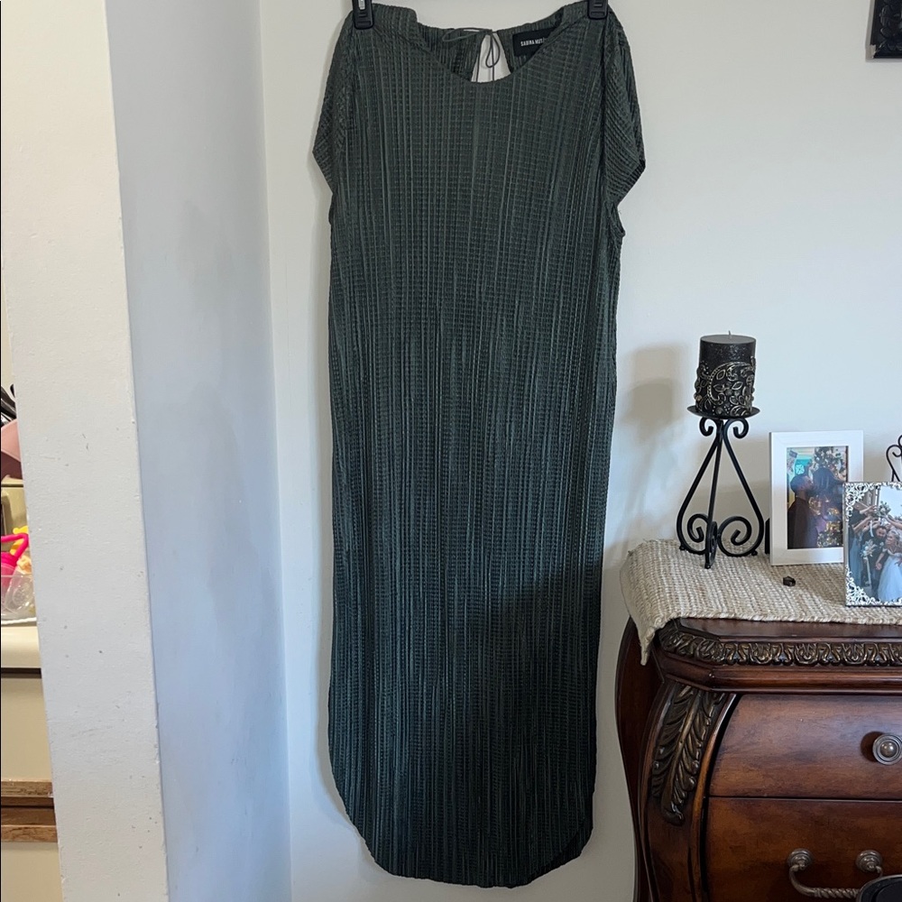 Sabina Musayev Dark Green Maxi Dress